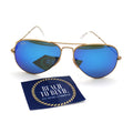 Ray-Ban RB3025 Metal Aviator - Matte Gold / Blue Mirror