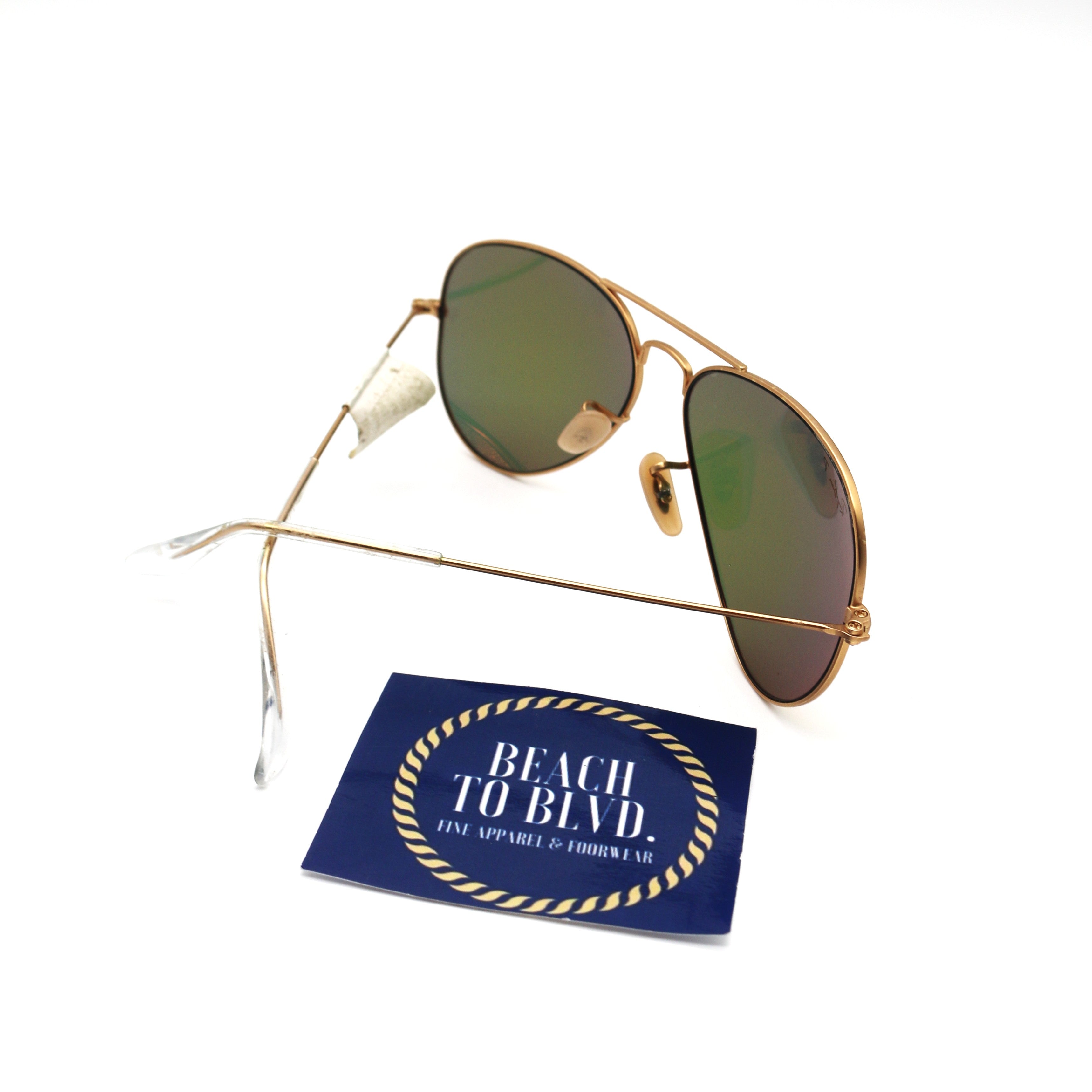 Ray-Ban RB3025 Metal Aviator- Matte Gold / Brown Mirror Fucsia Polarized Lens (112/1Q)