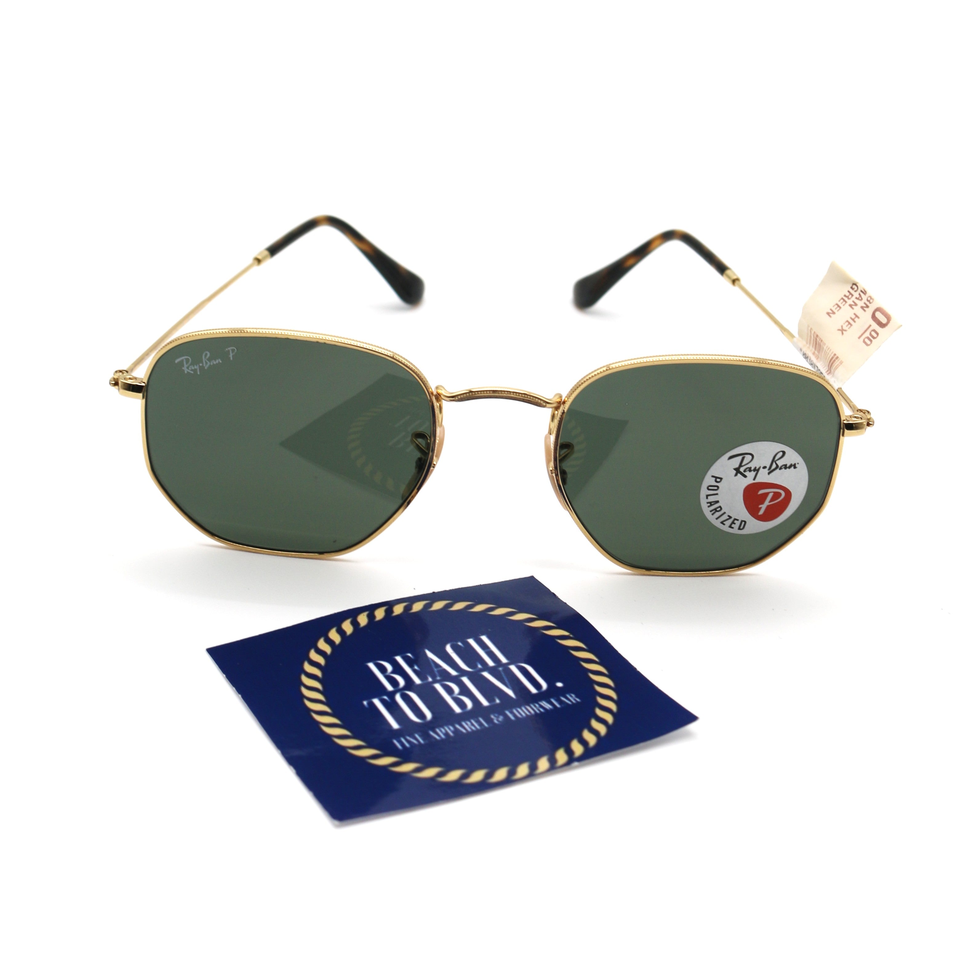 Ray-Ban RB3548N Hexagonal-Gold / Green Lens (001)