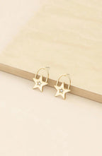 Ettika Star Stud Earrings Gold