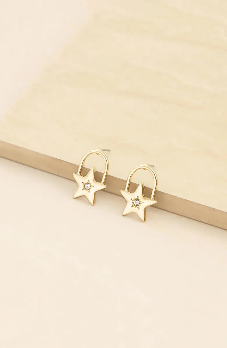 Ettika Star Stud Earrings Gold