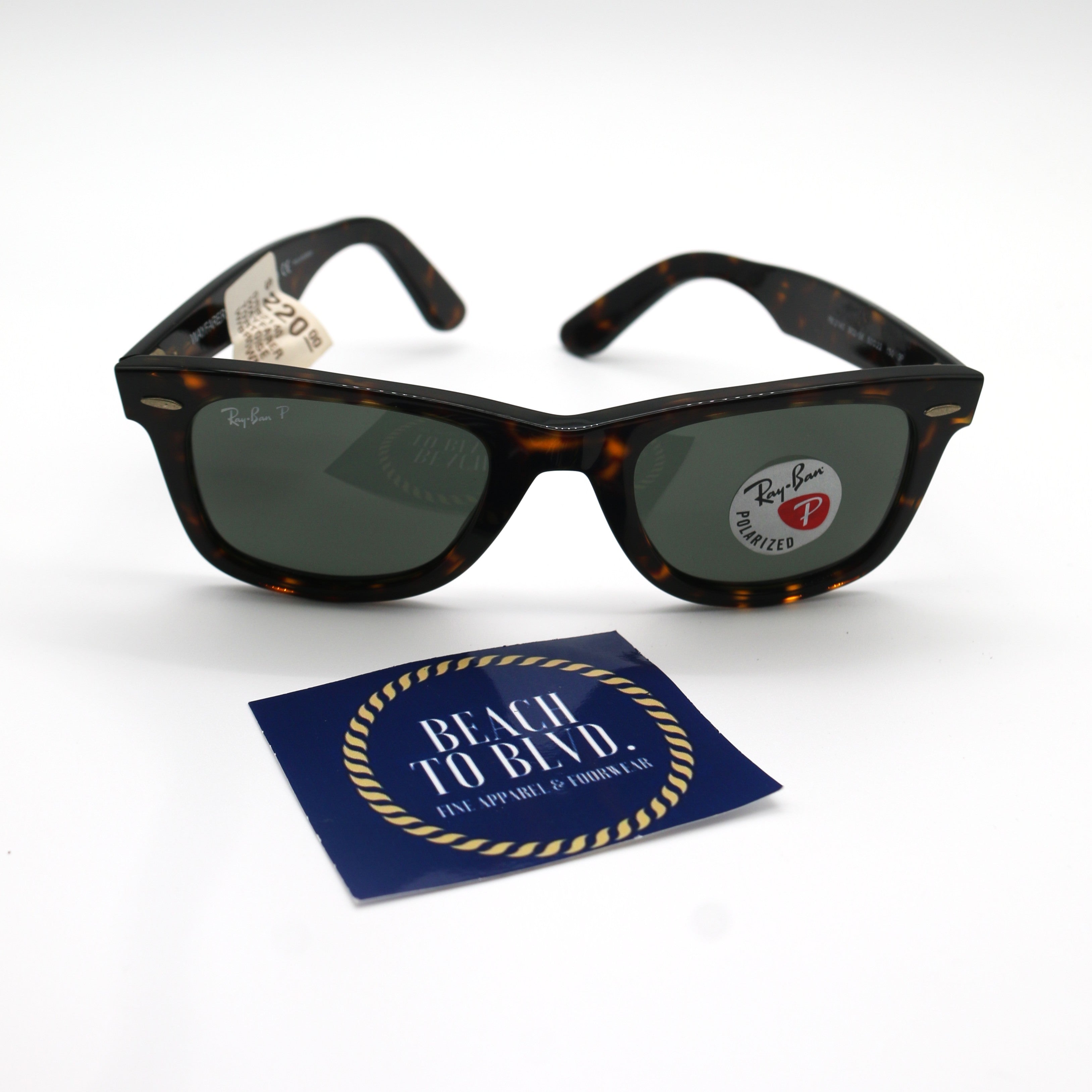 Ray-Ban Original Wayfarer Classic Polarized Sunglasses - Tortoise Frame - Brown Lenses - BeachToBlvd