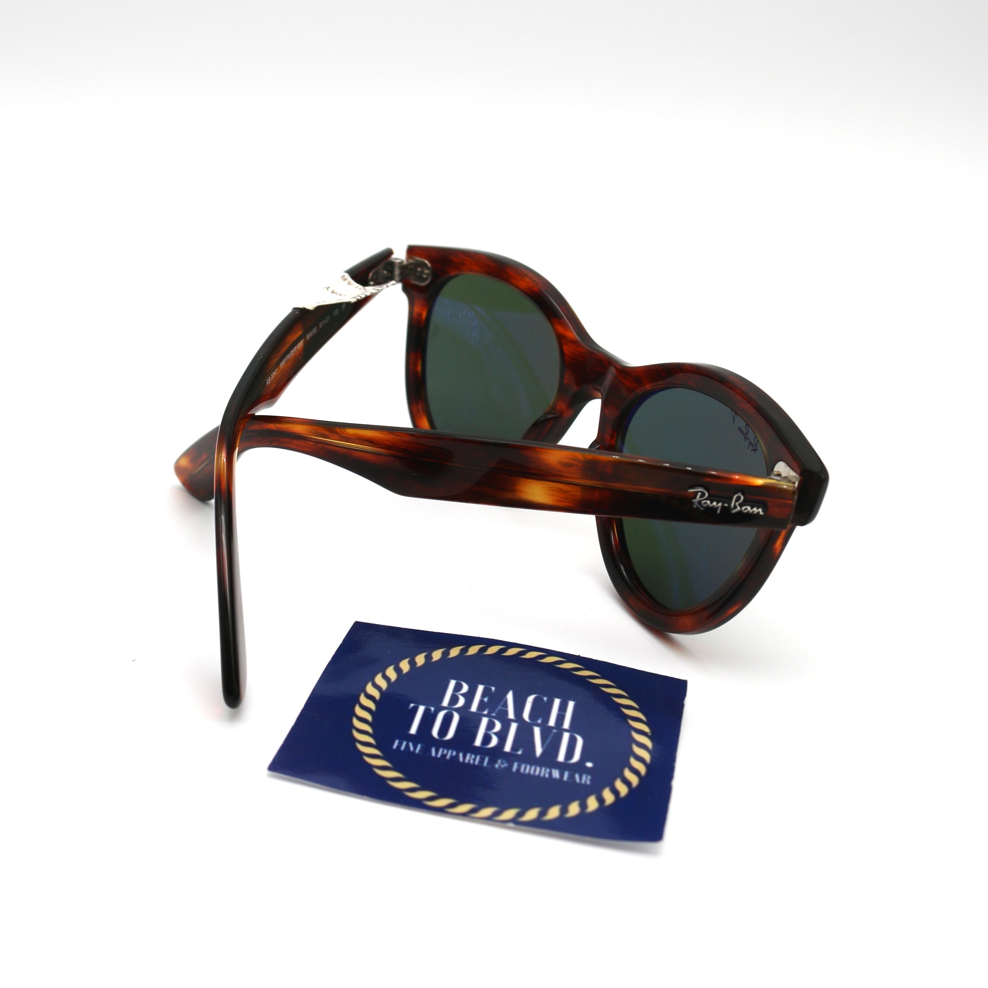 Ray-Ban RB2241 Wayfarer Way Polarized Sunglasses - Havana Frame / Green Lens - BeachToBlvd