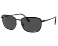 Ray-Ban 0RB3705 Polarized Chromance Sunglasses - Black Frame / Dark Gray Lens