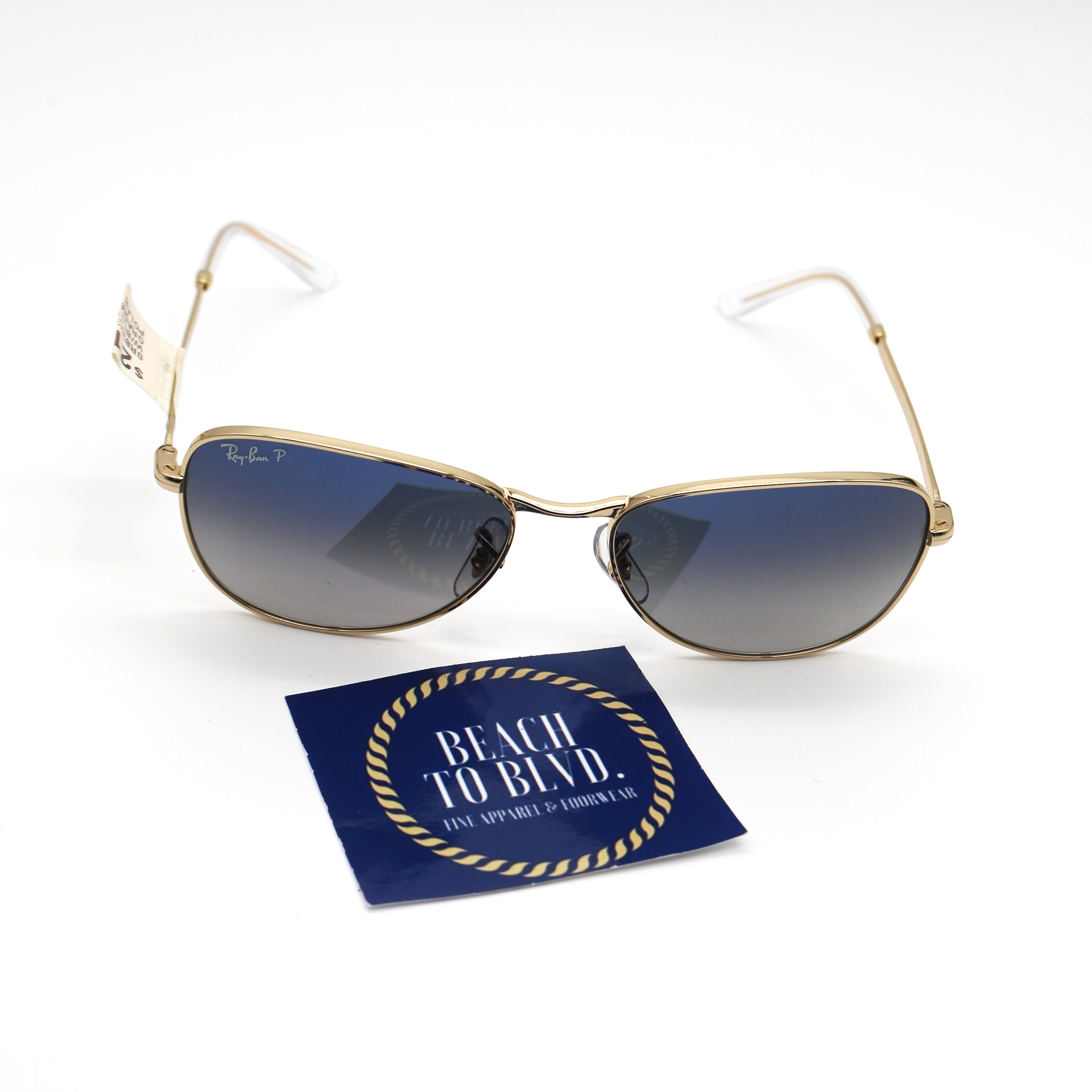 Ray-Ban RB3733 AVIATOR GRADIENT- Polished Arista Gold / Blue