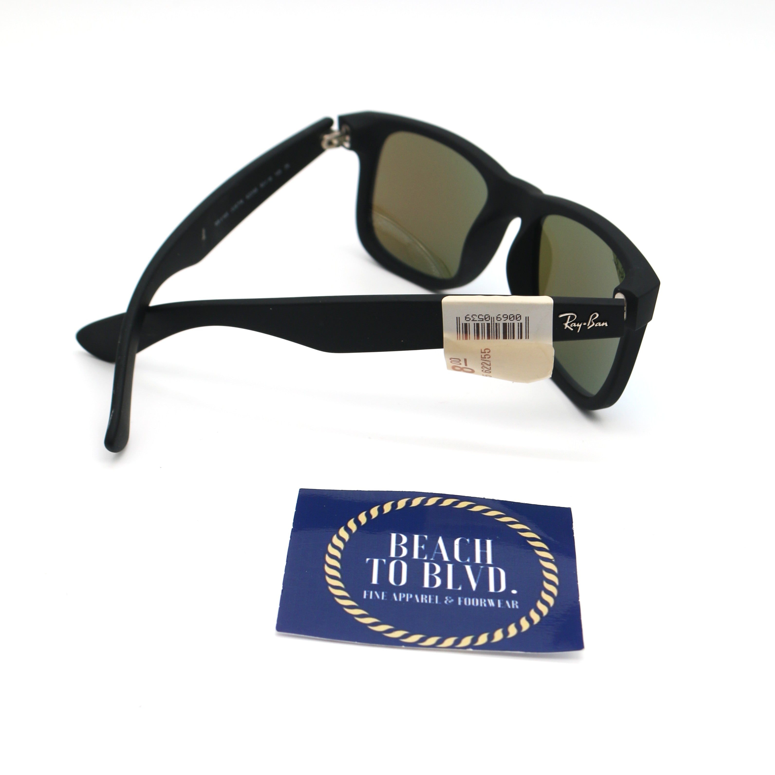 Ray-Ban Justin Color Mix 51-16 Sunglasses - Matte Black Frame - Blue Lenses - BeachToBlvd