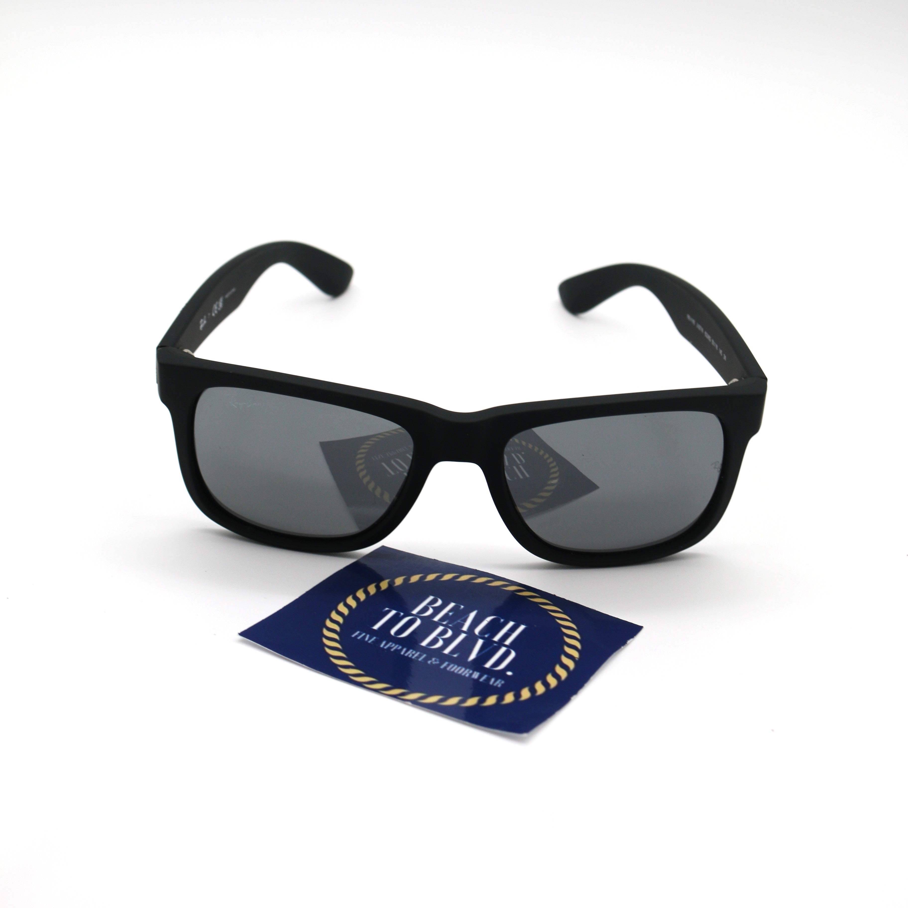 Ray-Ban RB4165 Justin-Rubber Black / Grey Mirror Silver Lens (622/6G)
