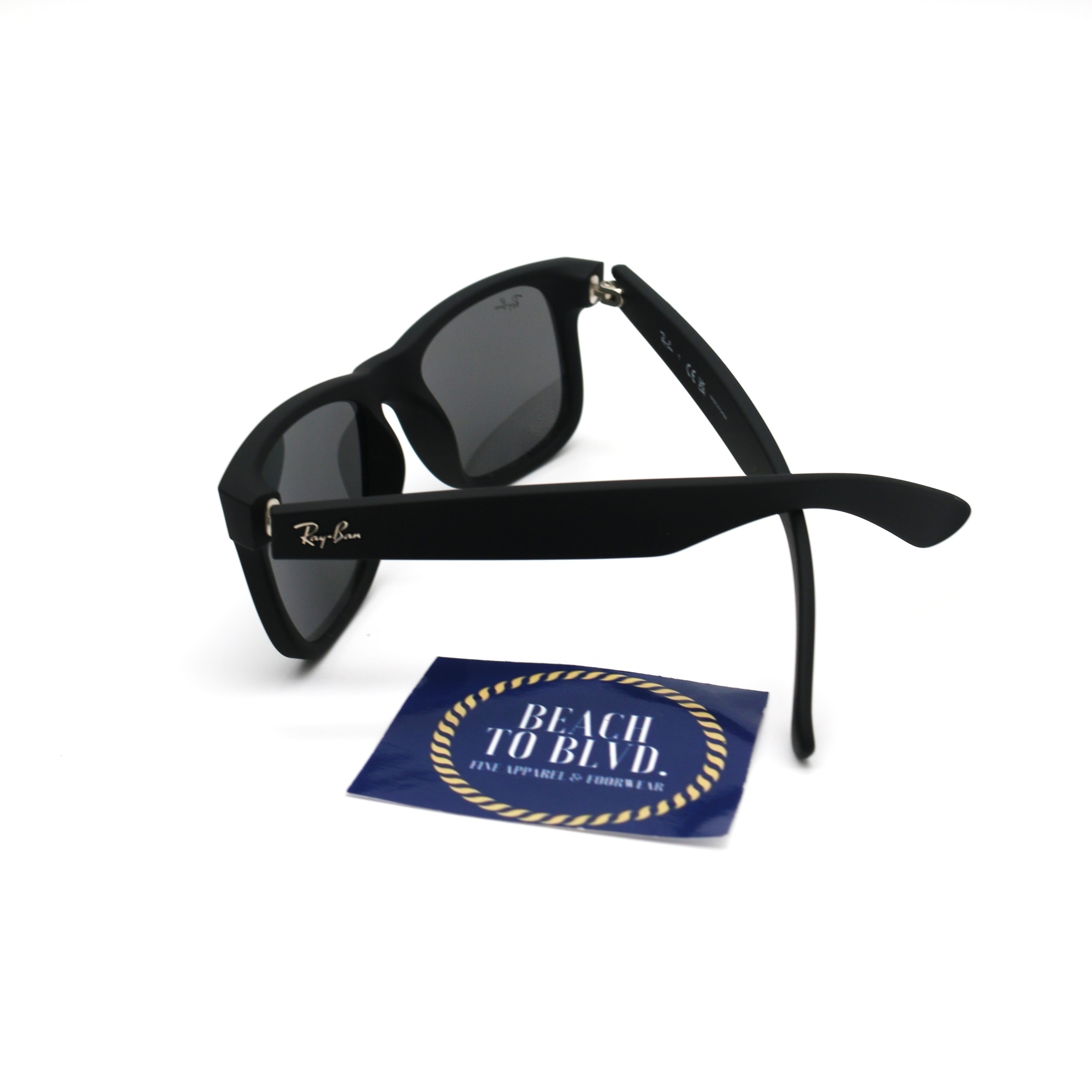 Ray-Ban RB4165 Justin-Rubber Black / Grey Mirror Silver Lens (622/6G)