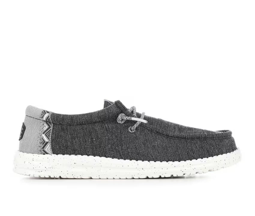 Heydude Wally Coastline Men's Shoes - Black/White