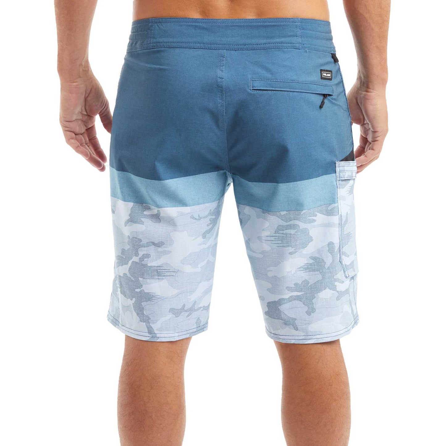 Pelagic Blue Water Men's Swim Boardshorts 21" - Fish Camo