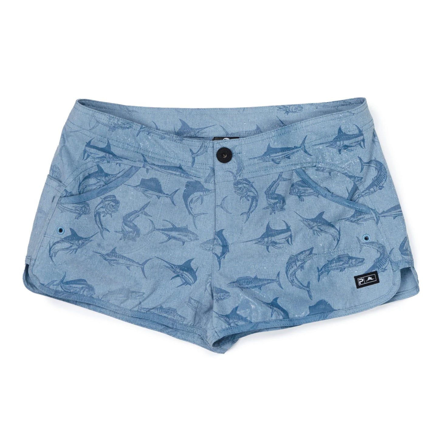 Pelagic Deep Sea Women's Hybrid Shorts - Slate Blue
