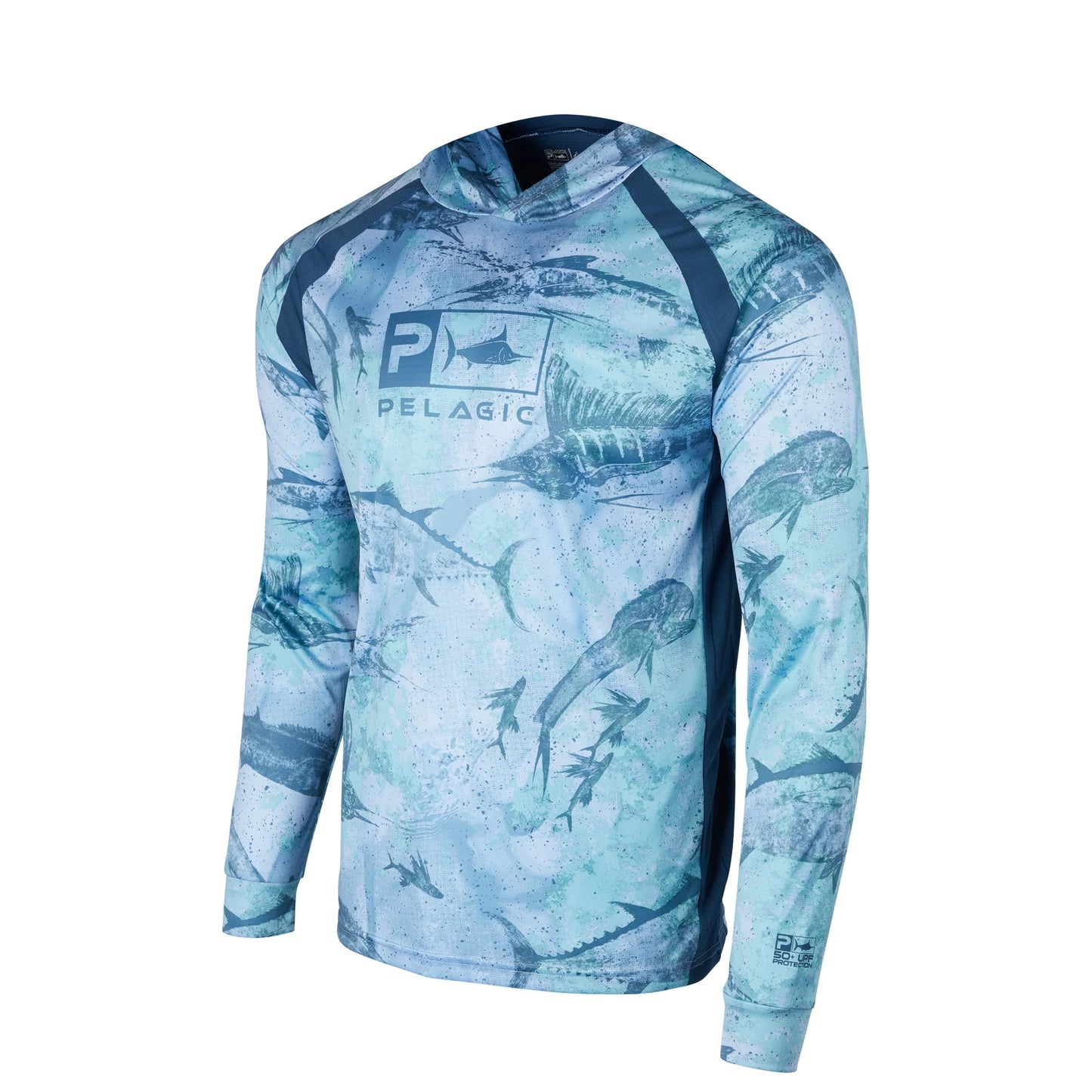 Pelagic Vaportek Hooded - Open Seas Long Sleeve Shirt Men's