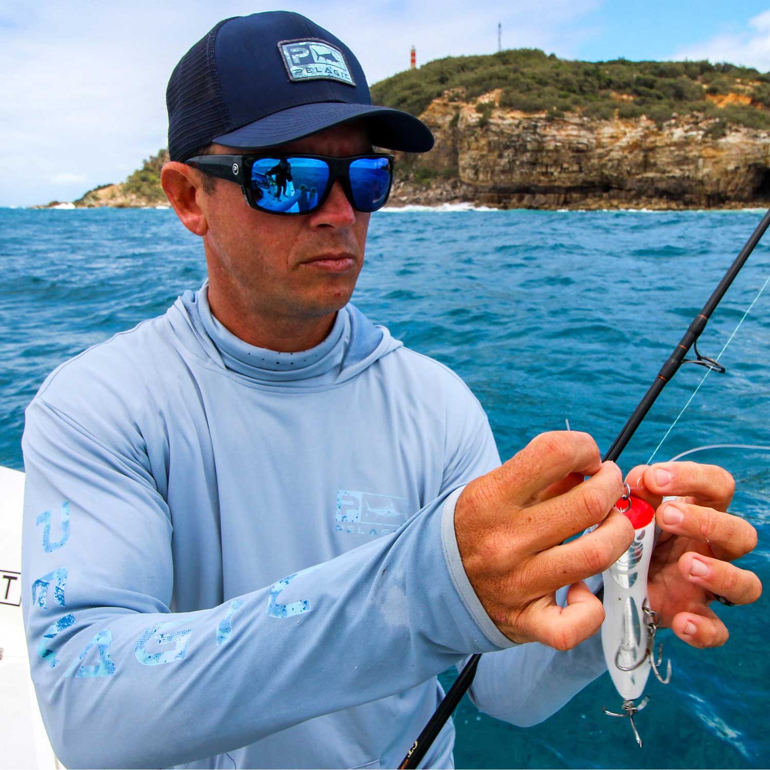 Pelagic Defcon Icon Hooded Fishing Shirt - BeachToBlvd