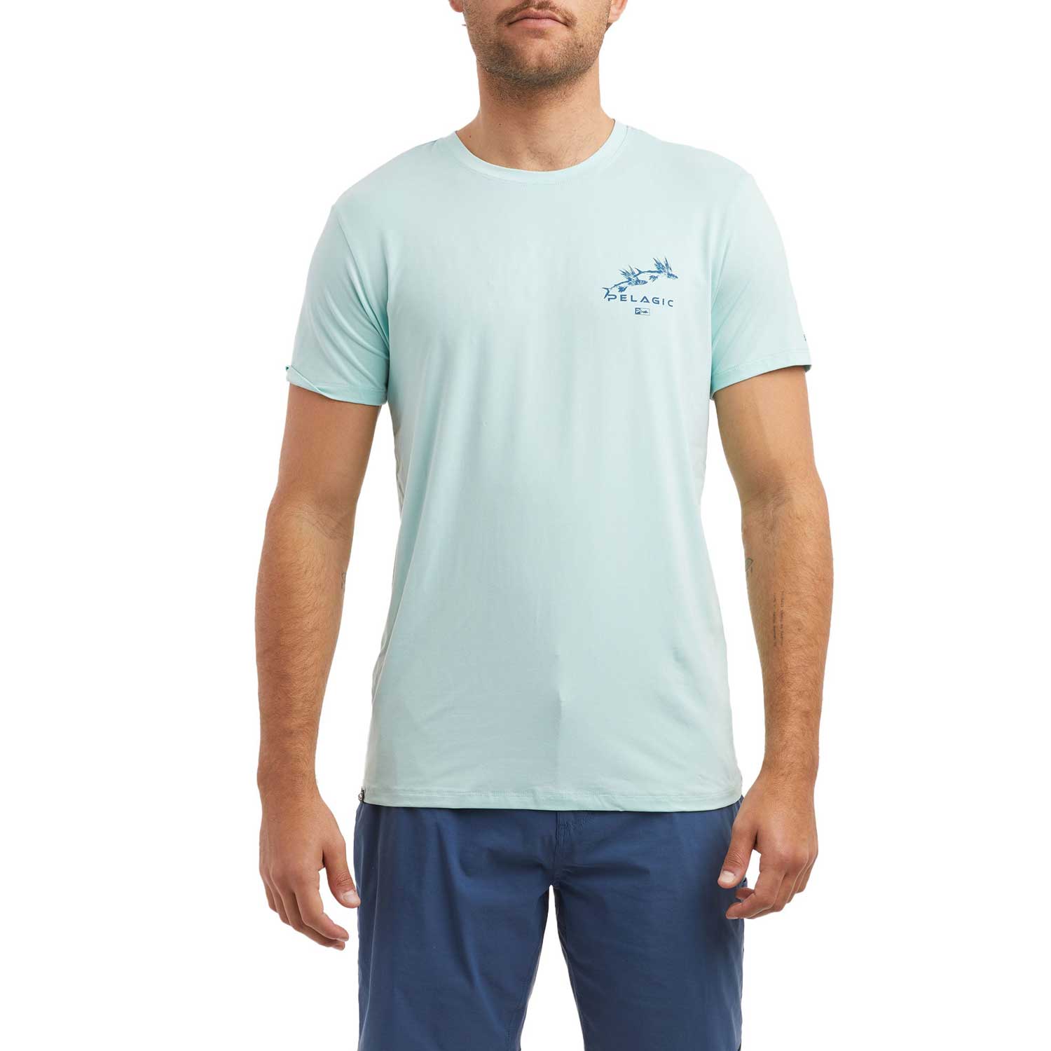 Pelagic Stratos Gyotaku Marlin Performance T-Shirt - BeachToBlvd