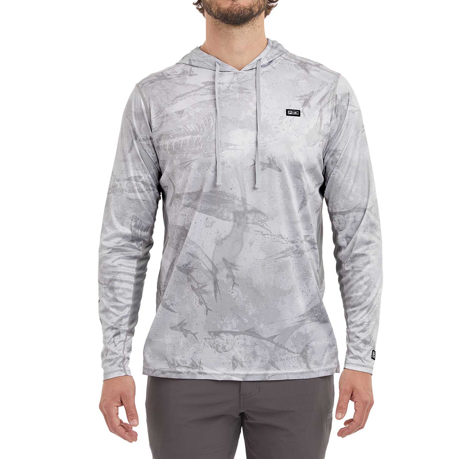 Pelagic Vaportek Hooded - Open Seas Long Sleeve Shirt Men's - BeachToBlvd