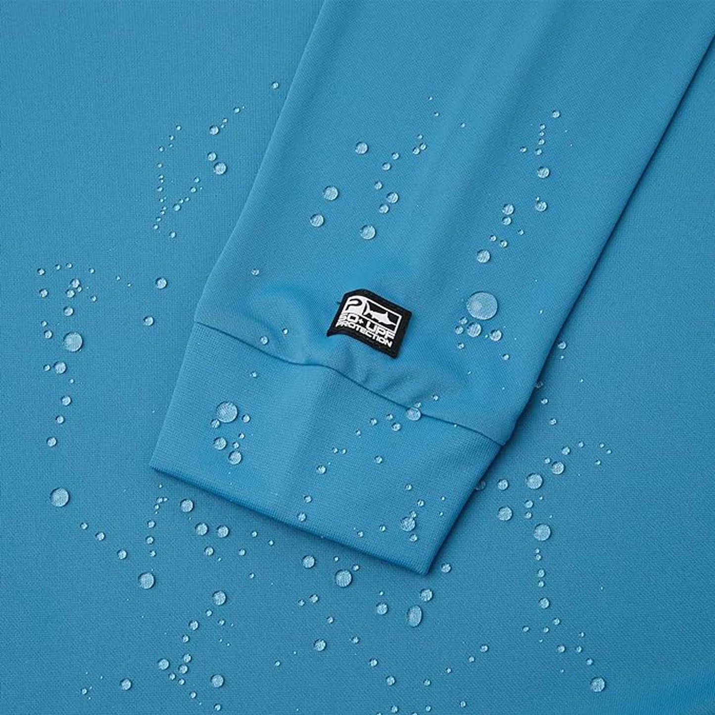 Pelagic Aquatek Tails Up Hooded Fishing Shirt - Long Sleeve - Ocean