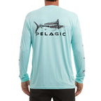Pelagic Aquatek Gyotaku Men's Long Sleeve Fishing Shirt - BeachToBlvd