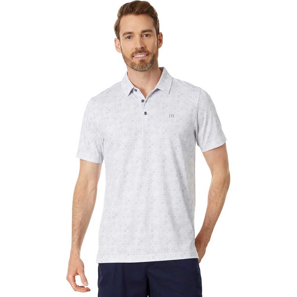 Travis Mathew Cozumel Men's Performance Golf Polo Shirt - White