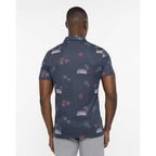 Travis Mathew Firework Display Men's Performance Polo - Blue Nights - BeachToBlvd