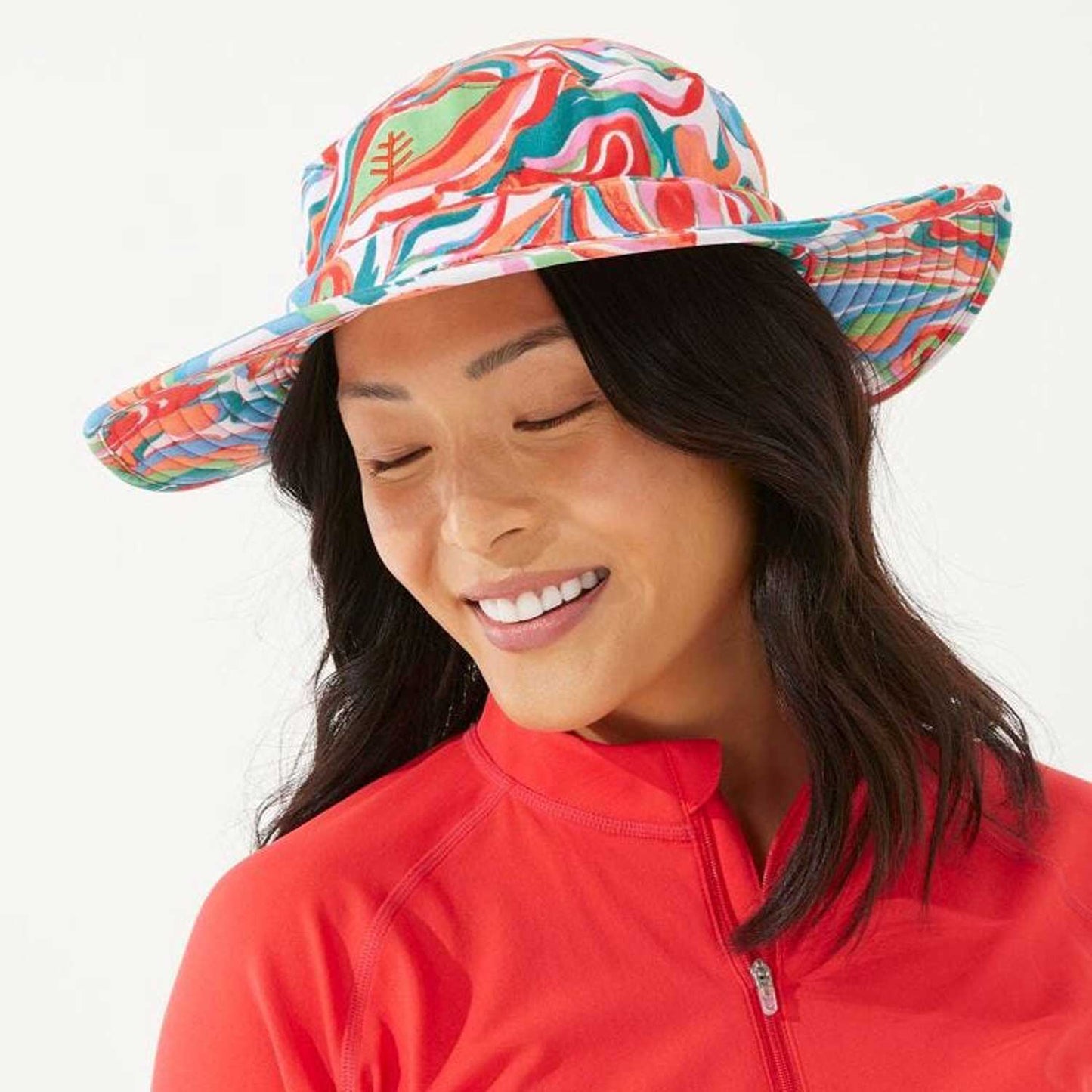 Coolibar Women's Brighton Chlorine Resistant Bucket Hat UPF 50+