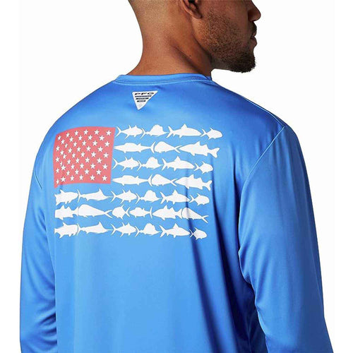 Columbia Sportswear Men's PFG Terminal Tackle Fish Flag Long Sleeve Fishing Shirt