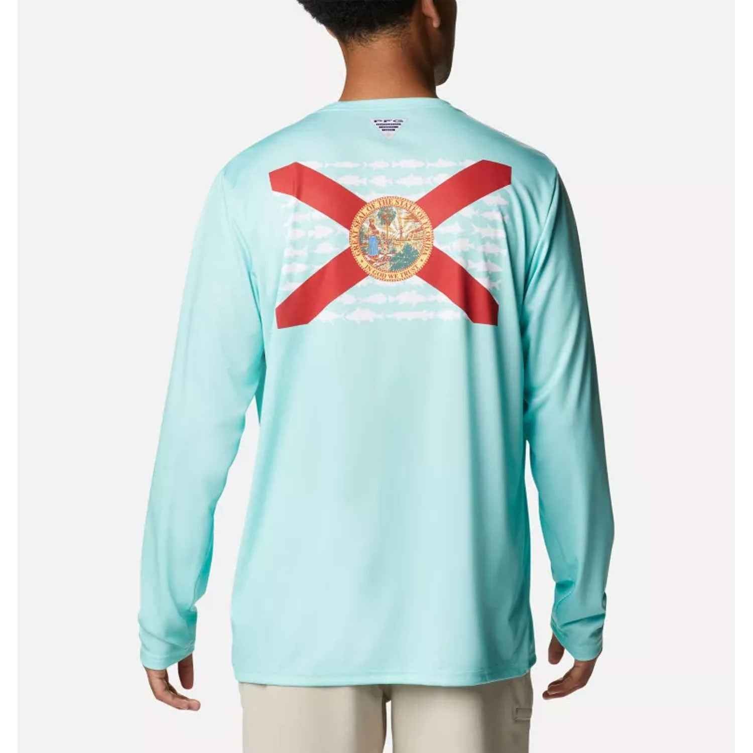 Columbia Sportswear Men's PFG Terminal Tackle Fish Flag Long Sleeve Fishing Shirt