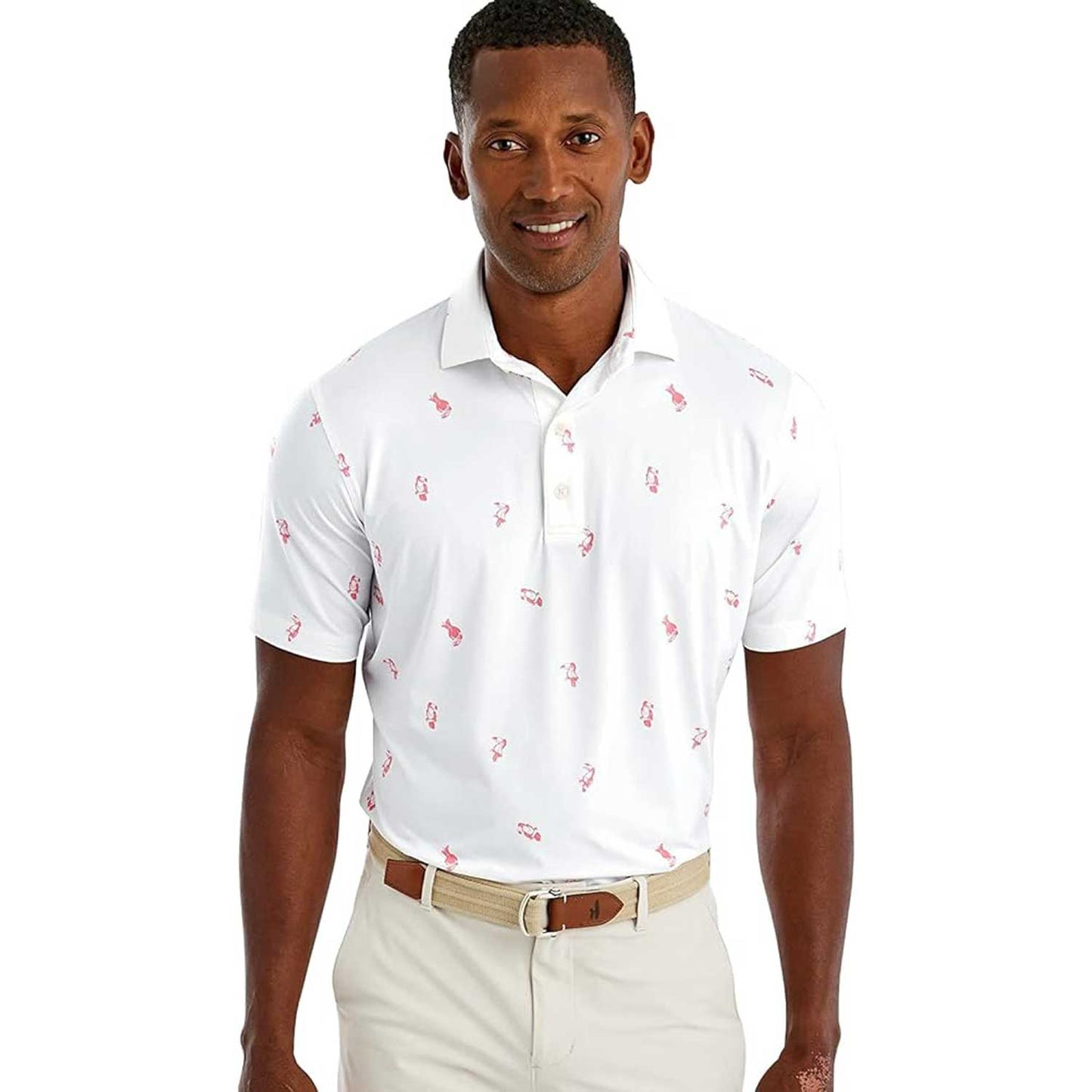 Johnnie-O Toutou Printed Featherweight Performance Polo Shirt