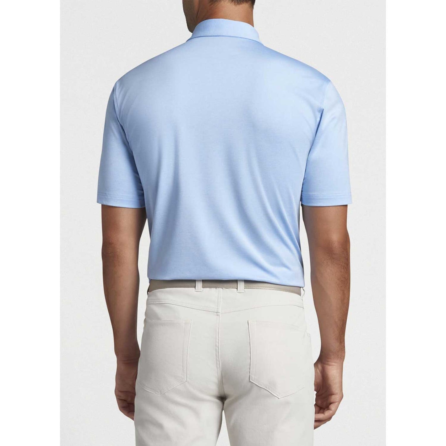 Peter Millar Solid Melange Performance Jersey Polo with Contrast Trim