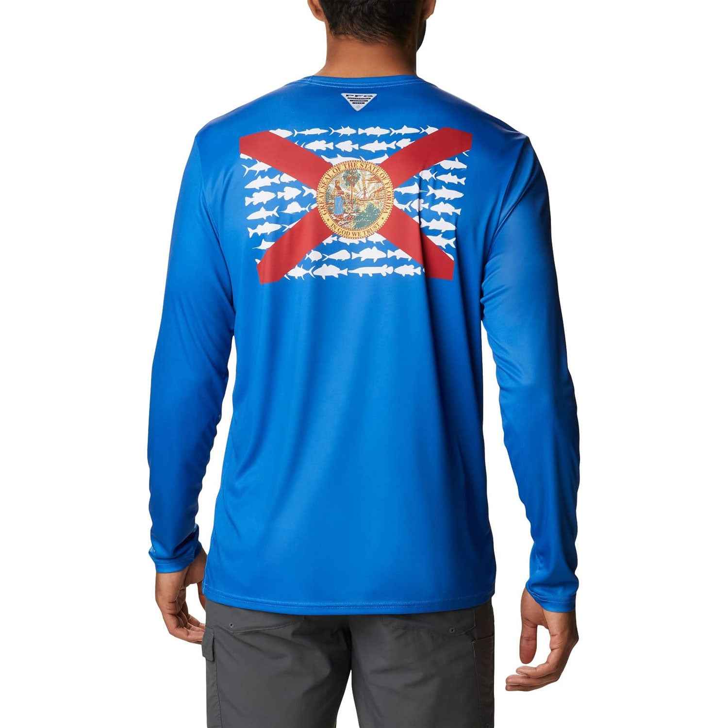 Columbia Sportswear Men's PFG Terminal Tackle Fish Flag Long Sleeve Fishing Shirt