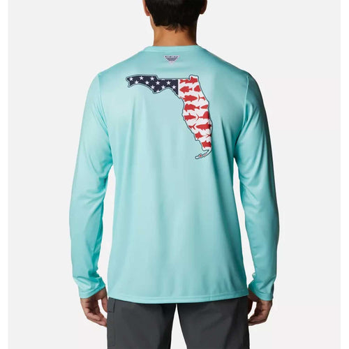 Columbia Sportswear Men's PFG Terminal Tackle Statetriot Long Sleeve Shirt - Gulf Stream Florida - BeachToBlvd