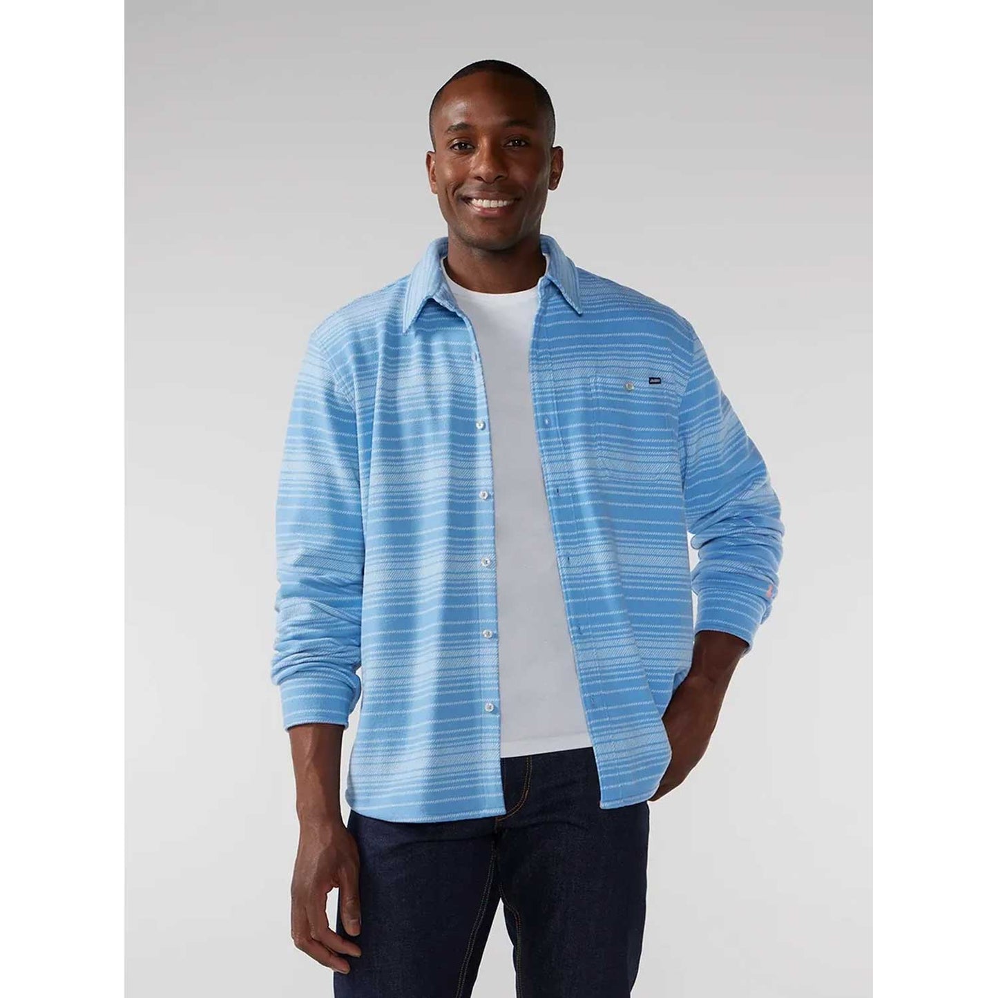 Chubbies The Baby Blue Button-Up Flannel Overshirt