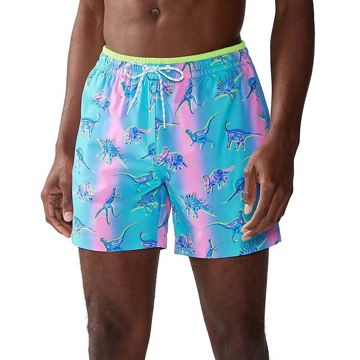 Chubbies The Dino Delights 5.5" Classic Swim Trunk - Turqoise