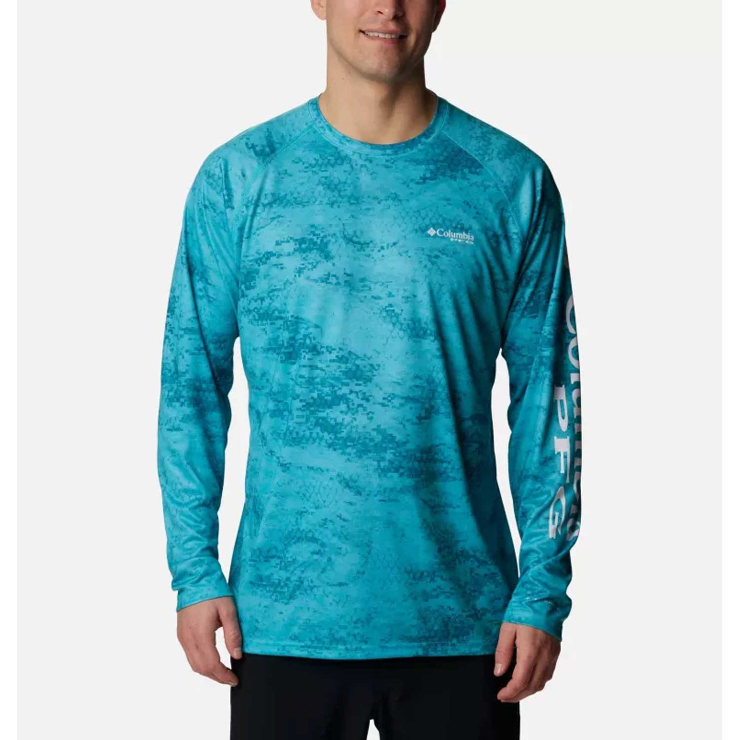 Columbia Sportswear Super Terminal Tackle Long Sleeve Shirt - Turquoise PFG Camo