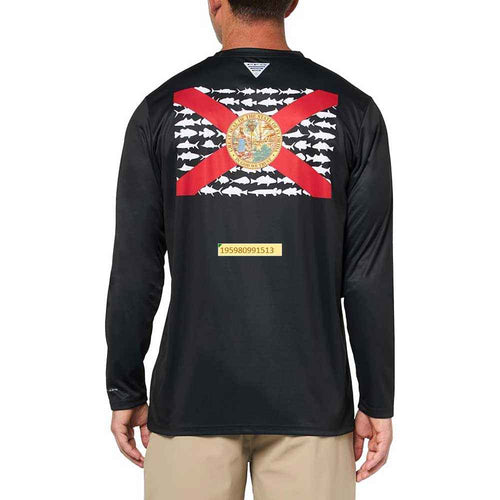 Columbia Sportswear Men's PFG Terminal Tackle Fish Flag Long Sleeve Fishing Shirt