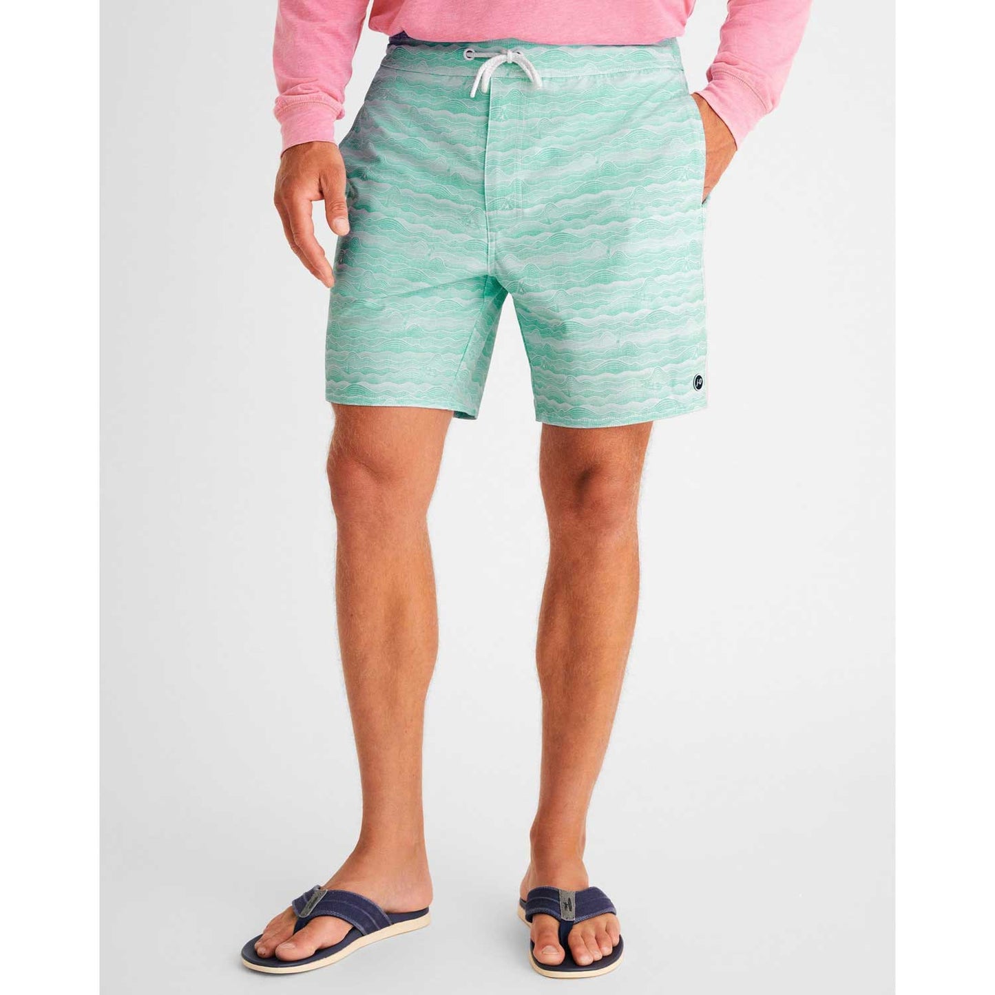 Johnnie-O Half Elastic 7" Surf Men's Swim Shorts - Samoa