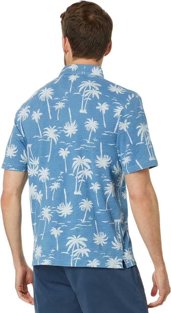 Johnnie-O Palmy Printed Polo Shirt - Indigo