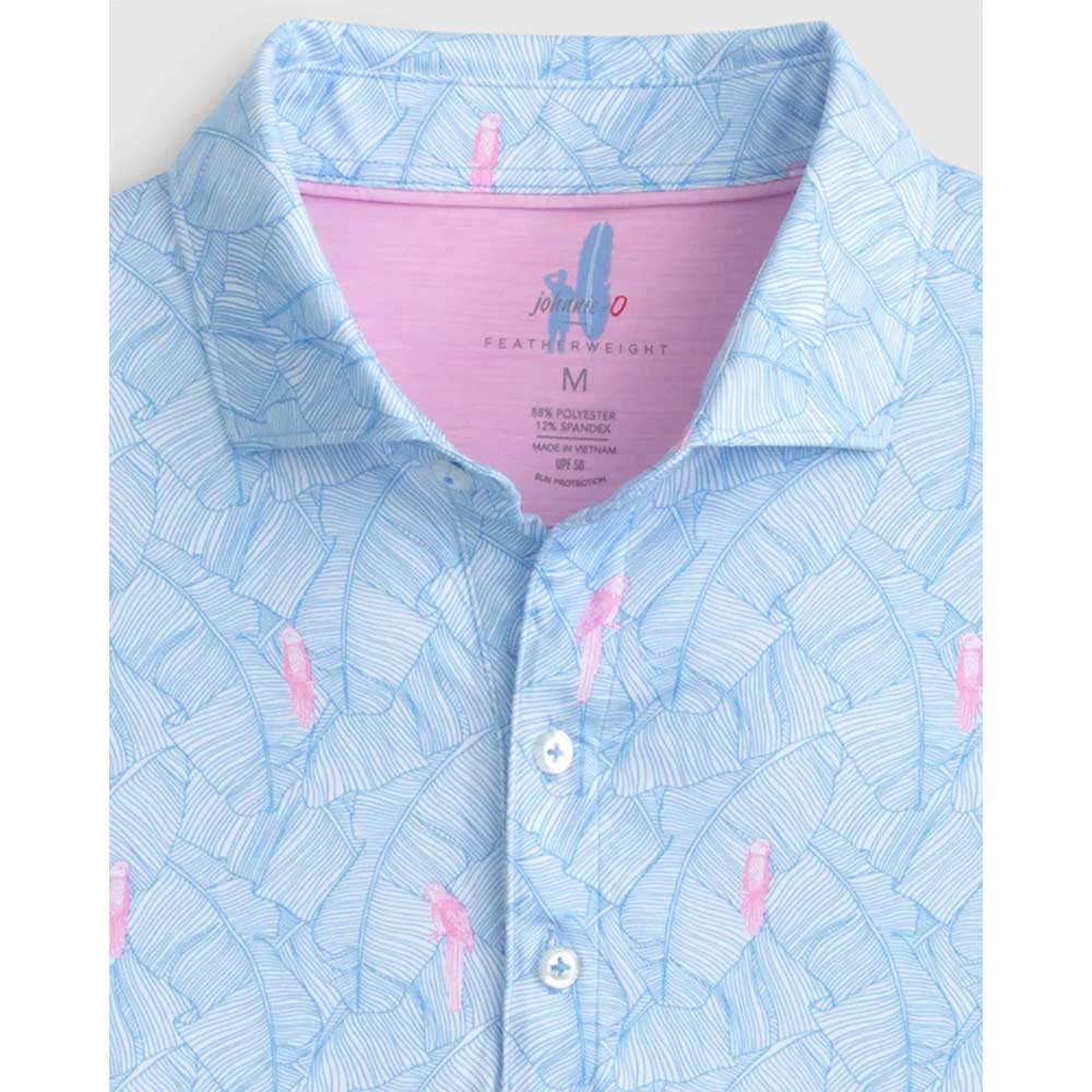 Johnnie-O Men's Regis Printed Featherweight Performance Polo - Maliblu