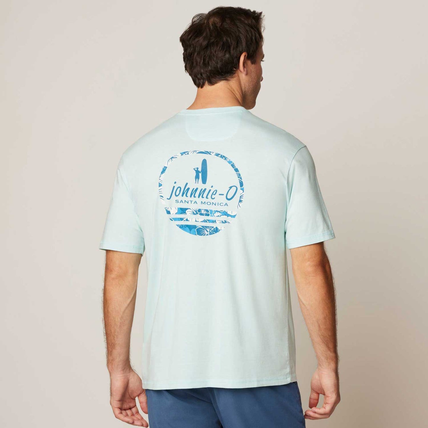 Johnnie-O Blue Hawaiian Graphic T-Shirt - Seaglass