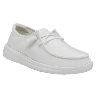 Heydude Wendy Slub Canvas Women's Shoes - White - BeachToBlvd
