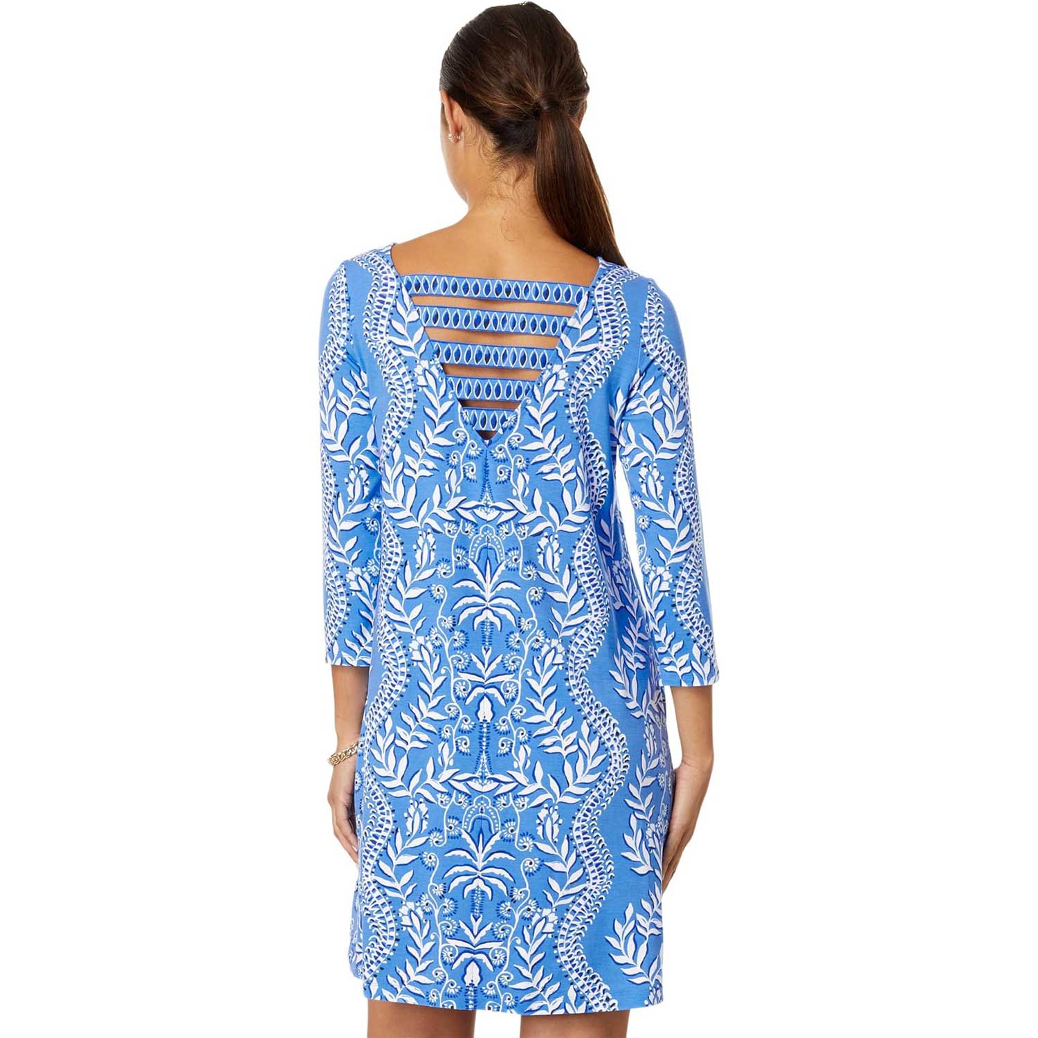 Lilly Pulitzer Ophelia 3/4 Sleeve Swing Dress - Abaco Blue Have It Bot ...