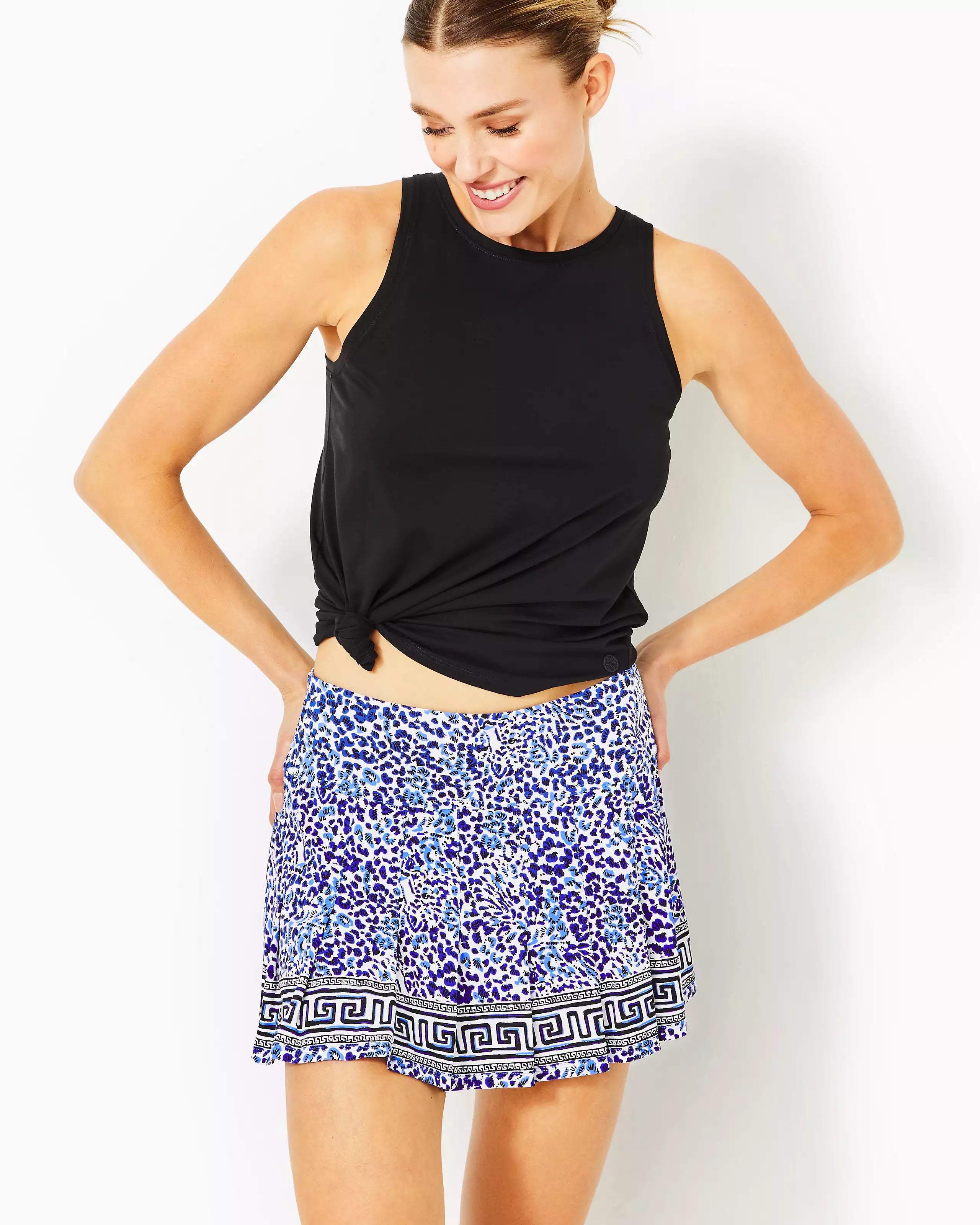 Lilly Pulitzer UPF 50+ Luxletic Annora Skort - Resort White Twisted Up - BeachToBlvd