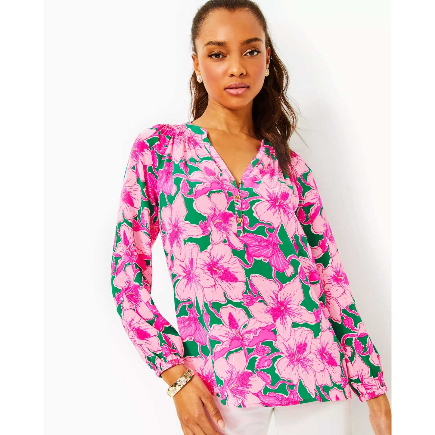 Lilly Pulitzer Elsa Silk Blouse Top