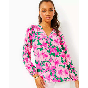 Lilly Pulitzer Elsa Silk Blouse Top