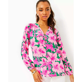 Lilly Pulitzer Elsa Silk Blouse Top - BeachToBlvd