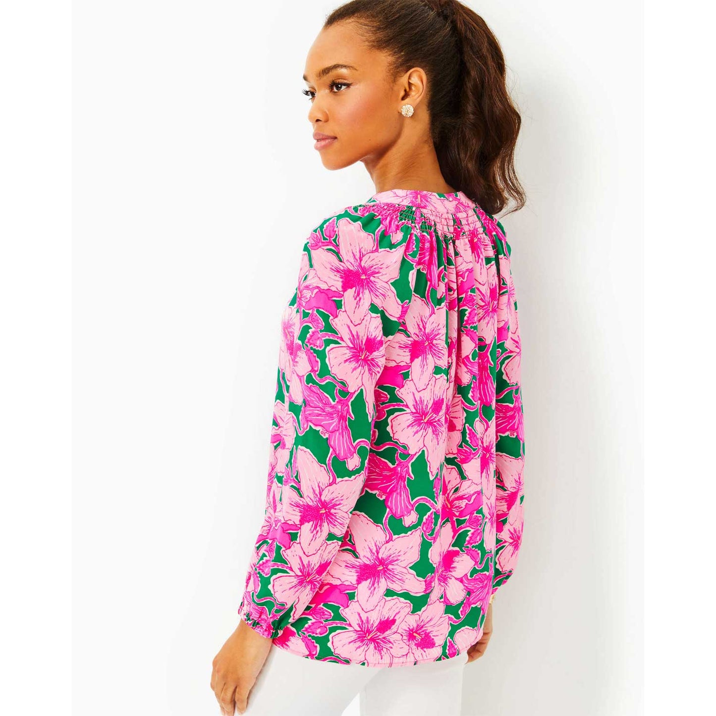 Lilly Pulitzer Elsa Silk Blouse Top