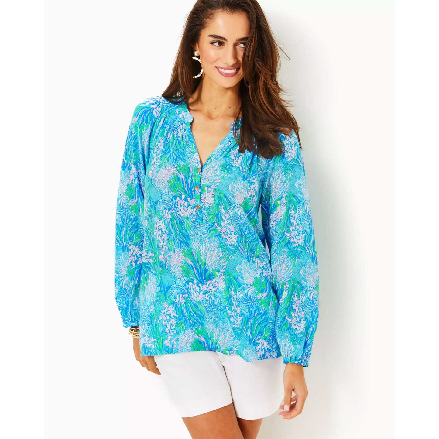 Lilly Pulitzer Elsa Silk Blouse Top