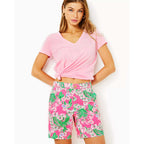 Lilly Pulitzer 7" Gretchen High Rise Short - Roxie Pink Worth A Look - BeachToBlvd