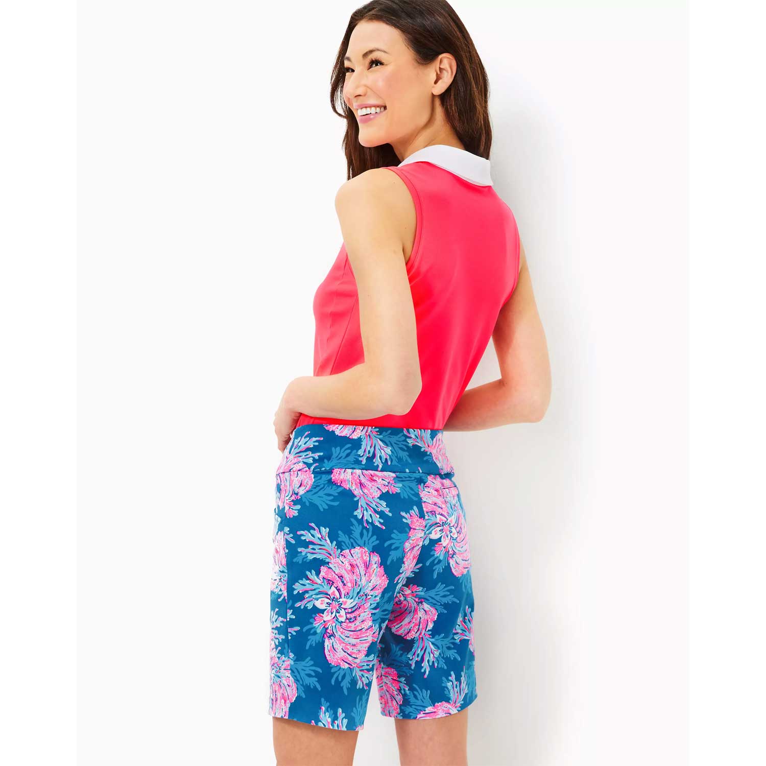 Lilly Pulitzer UPF 50+ Luxletic 9" Reid Short - Multi For The Fans Golf - BeachToBlvd