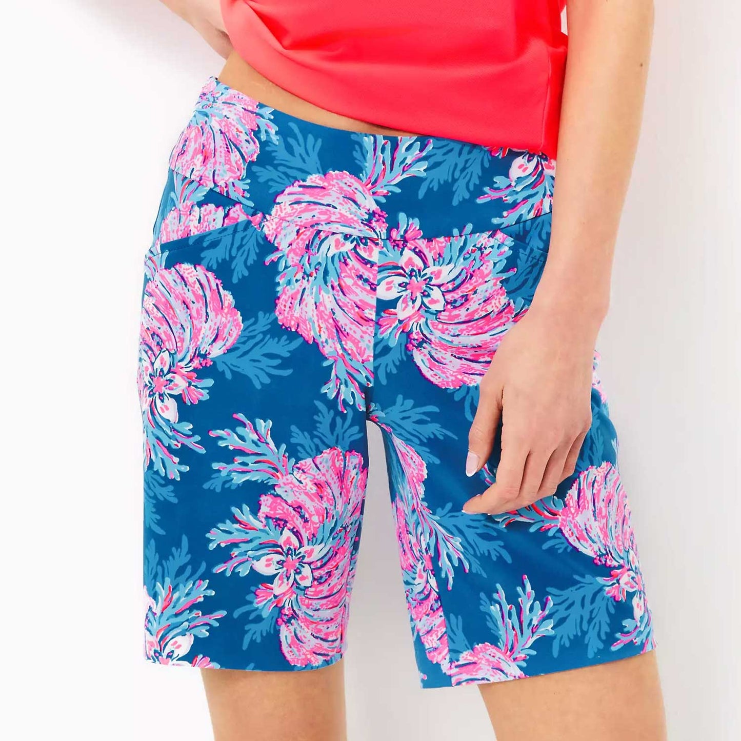 Lilly Pulitzer UPF 50+ Luxletic 9" Reid Short - Multi For The Fans Golf