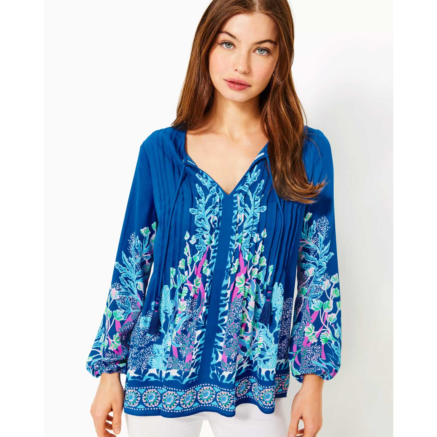 Lilly Pulitzer Marilina Tunic Top - Barton Blue